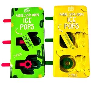2 Cool Gear Ice Pop Maker‎ Mold Pineapple Cactus Summer Party Swinger Desert